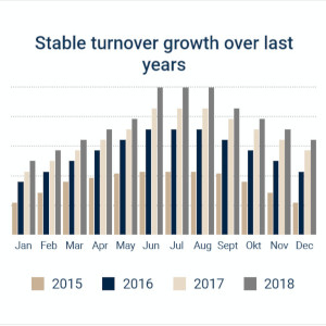 Turnover growth - Mogotel Turnover growth chart